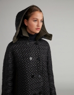 Black quilted coat