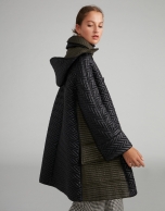 Black quilted coat