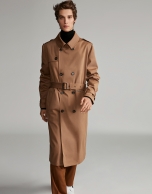 Beige classic raincoat