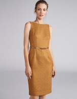 Gold jacquard dress