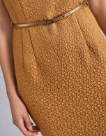 Gold jacquard dress