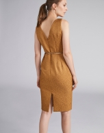 Gold jacquard dress