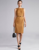 Gold jacquard dress