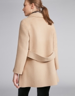 Plain beige double-faced jacket