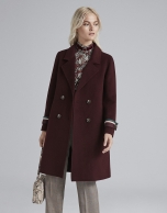 Burgundy sailor coat