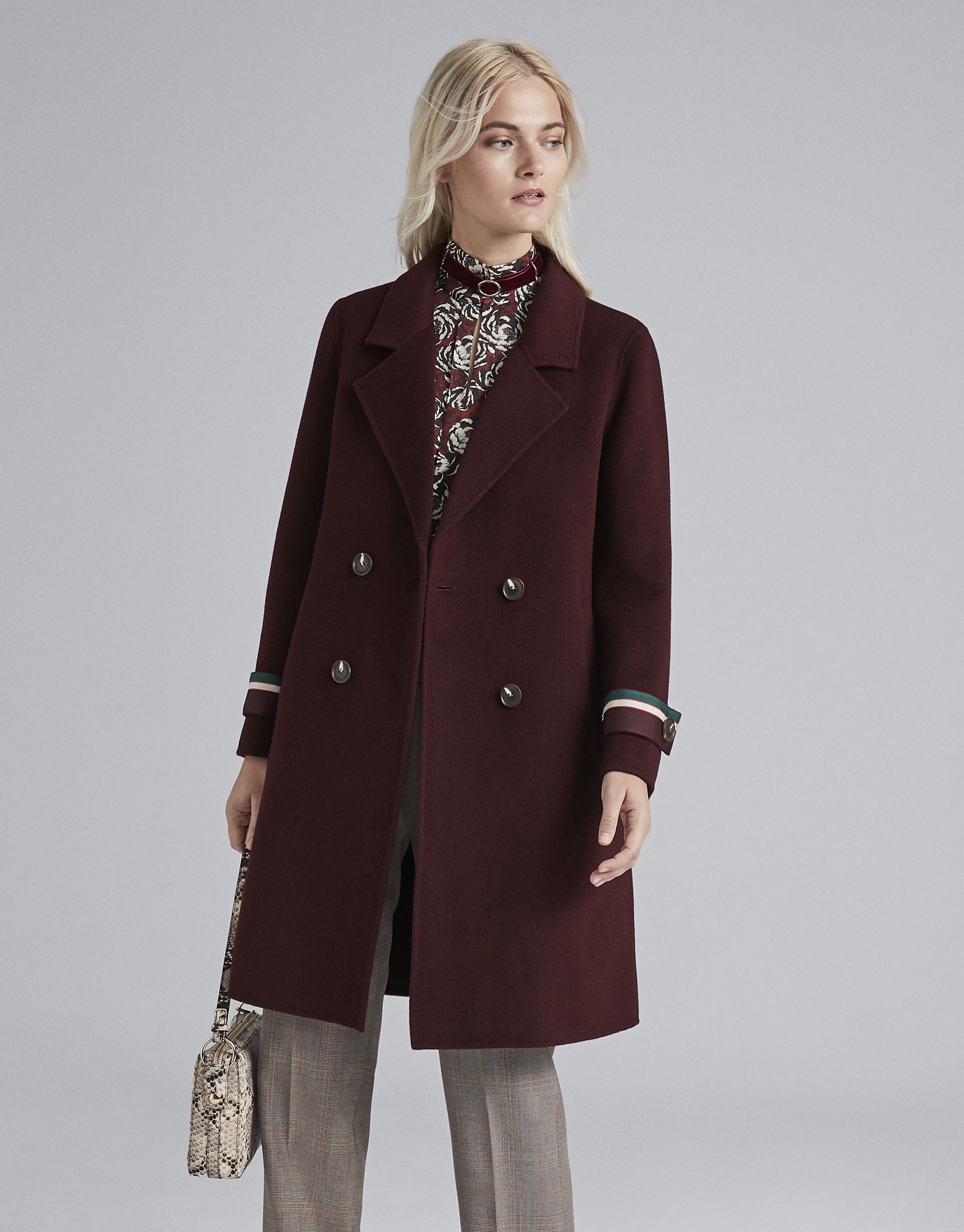 Burgundy sailor coat