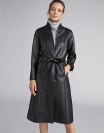 Black leather coat