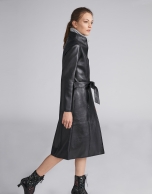 Black leather coat