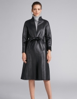 Black leather coat