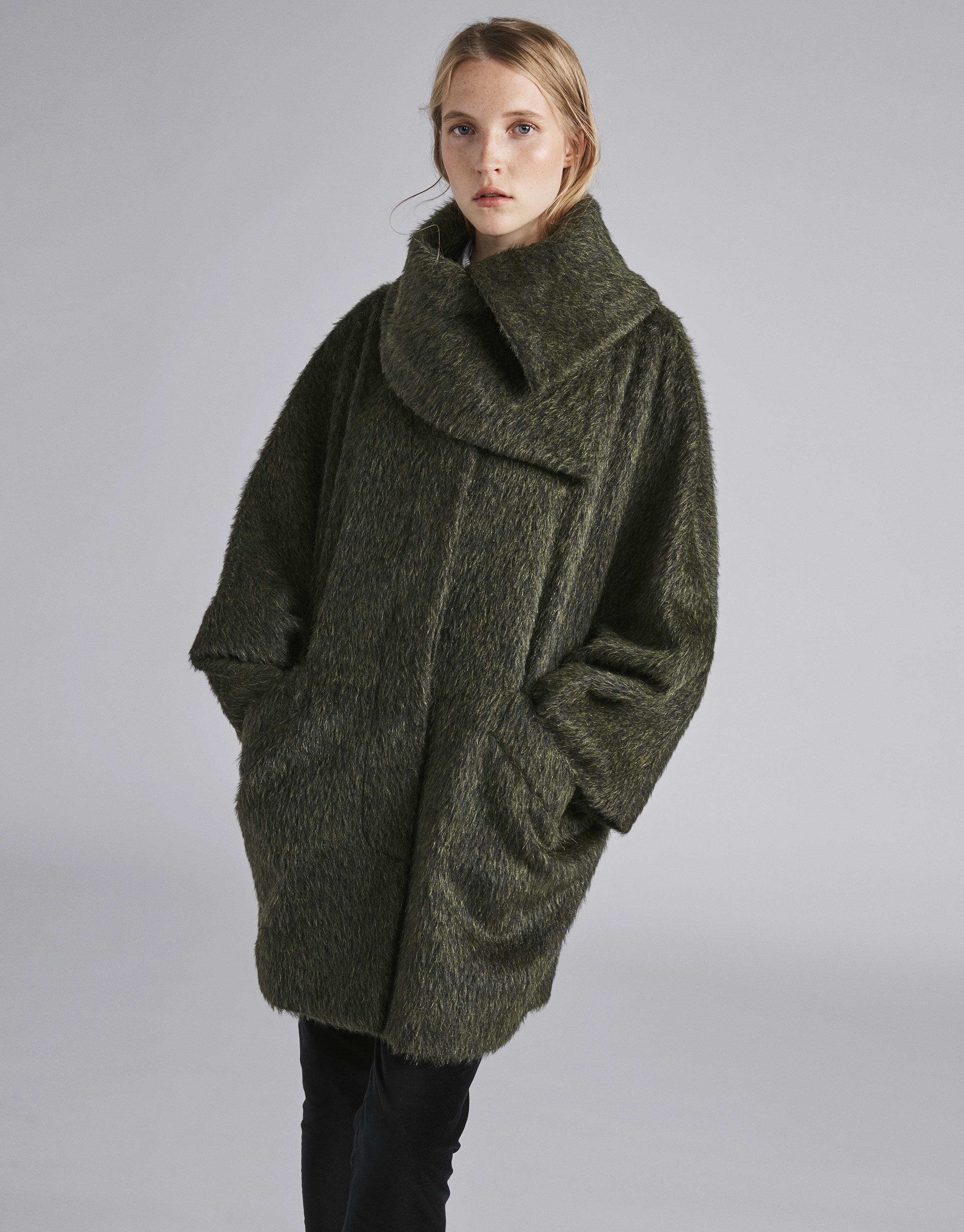 Green cloth coat