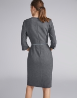 Marengo gray midi dress with belt