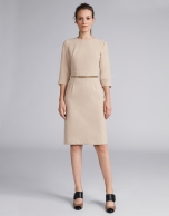 Hazel midi dress with belt