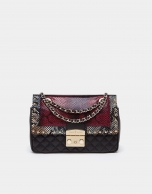 Red snakeskin Ghauri shoulder bag