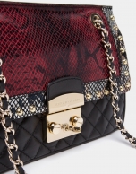 Red snakeskin Ghauri shoulder bag