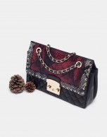 Red snakeskin Ghauri shoulder bag