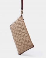 Bolso Clutch Lisa lona logos burdeos