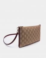 Bolso Clutch Lisa lona logos burdeos