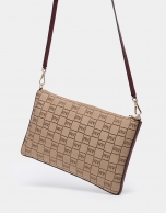 Bolso Clutch Lisa lona logos burdeos