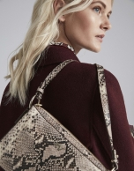 Embossed snakeskin Trèsse shoulder bag