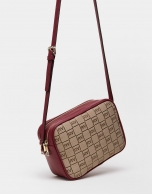 Burgundy canvas Taylor shoulder bag