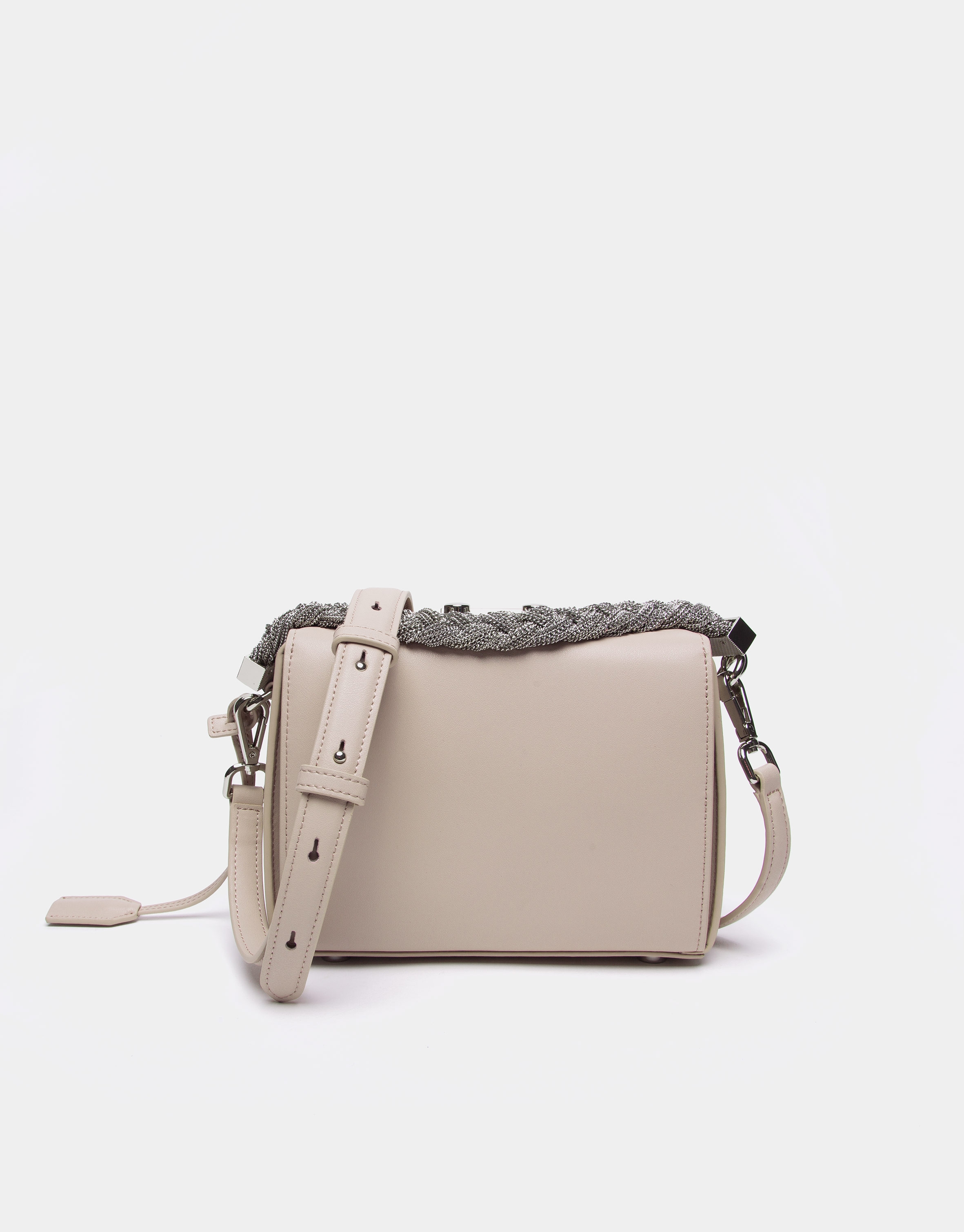 Beige leather Trunk handbag