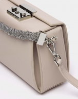 Beige leather Trunk handbag