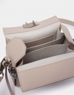 Bolso cofre Trunk piel beige