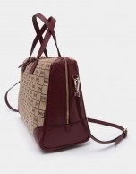 Burgundy Uve canvas bowling bag with RV logos