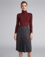 Marengo gray checked pencil skirt