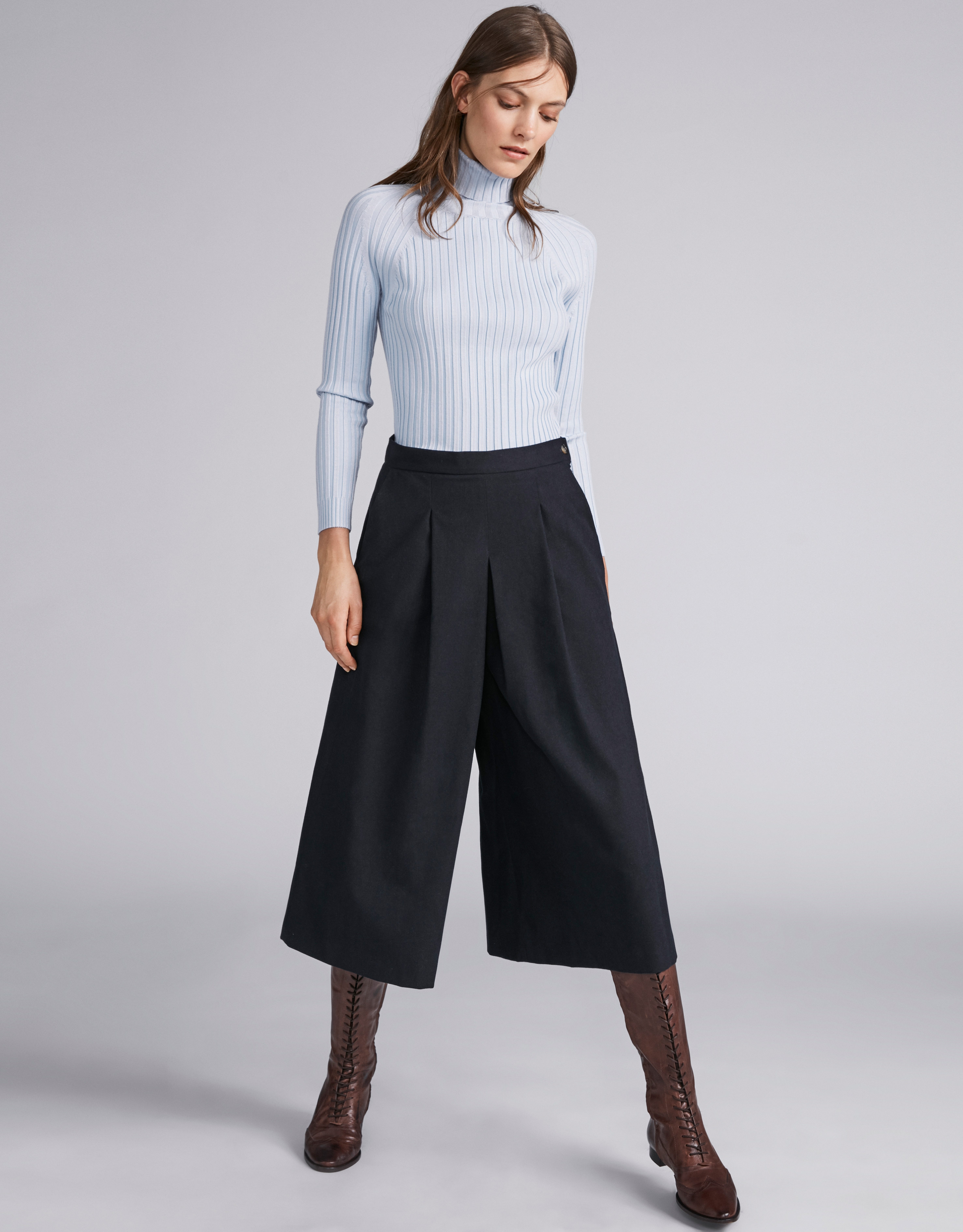 Navy blue culottes