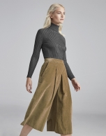 Camel corduroy culottes