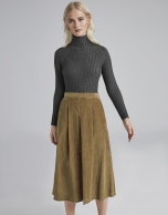 Camel corduroy culottes