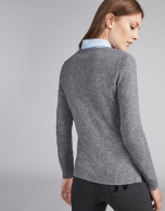 Marengo gray, V-neck sweater