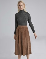 Marengo gray ribbed sweater with turtle neck