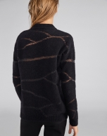 Black zebra design sweater