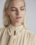 Ivory shirt with Mao collar