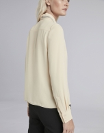 Ivory shirt with Mao collar