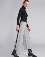 Striped knit palazzo pants