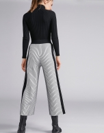 Striped knit palazzo pants