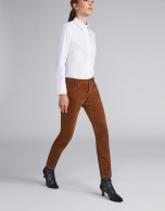 Mink plain corduroy pants