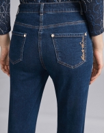 Dark blue straight jeans