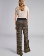 Knit pants with geometric print