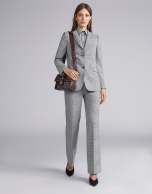 Grey glen plaid suit jacket