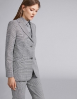 Grey glen plaid suit jacket