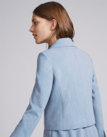 Light blue short fitted jacket