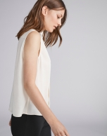 Ivory top with adorned collar