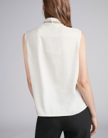 Ivory top with adorned collar