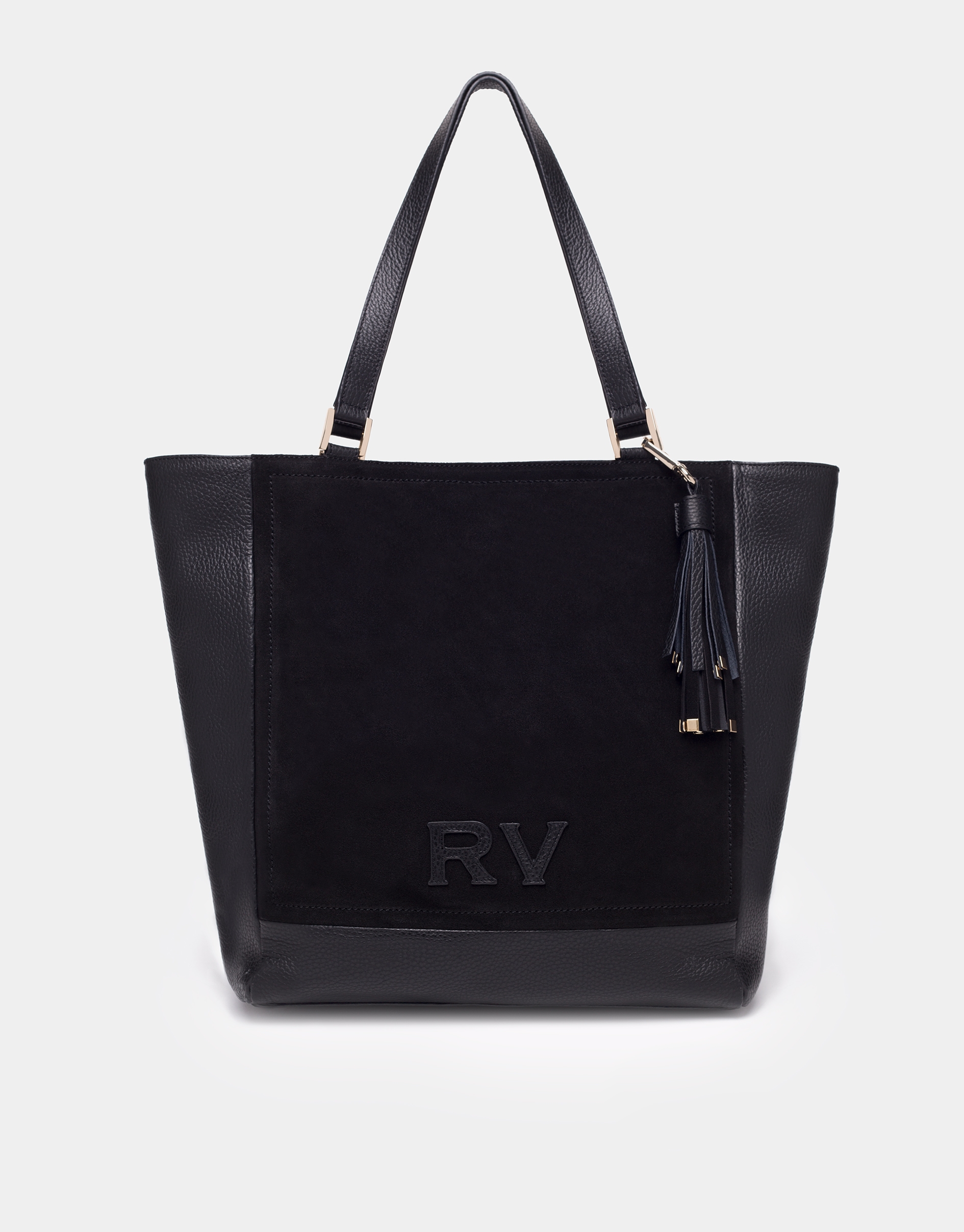 Bolso Tote Louvre piel negra