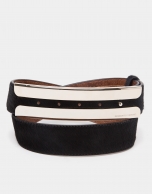 Black fur belt