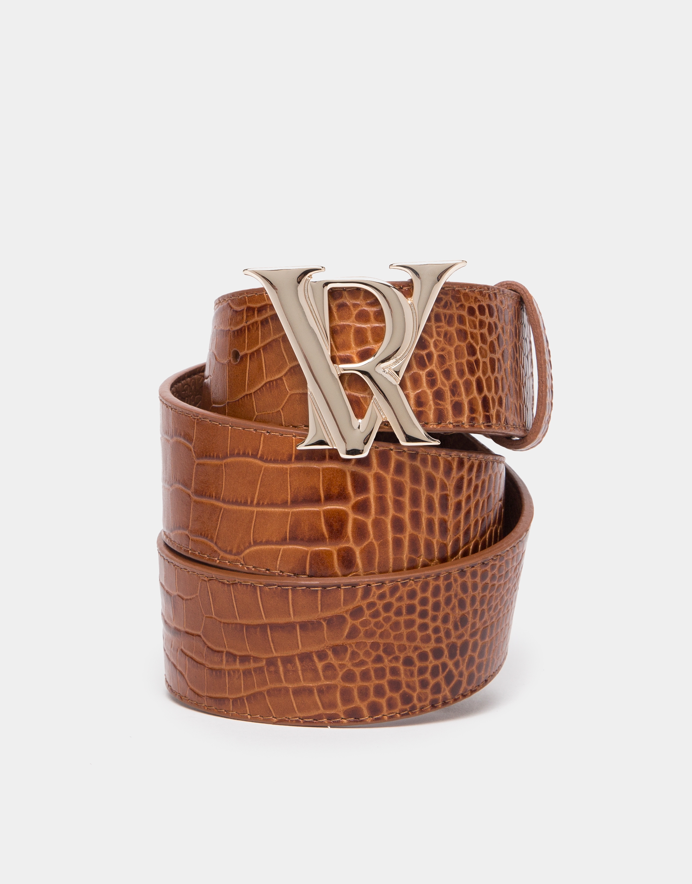 Hazel alligator leather belt